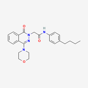 molecular formula C24H28N4O3 B2952811 N-(3,4-二甲氧基苯基)-2-[(3-苯氧基吡嗪-2-基)硫]乙酰胺 CAS No. 1251599-63-9