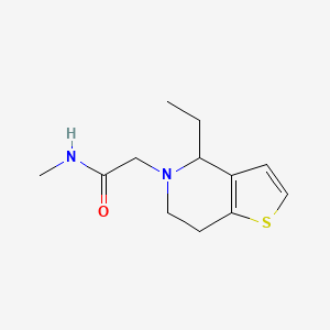 molecular formula C12H18N2OS B2952821 2-{4-ethyl-4H,5H,6H,7H-thieno[3,2-c]pyridin-5-yl}-N-methylacetamide CAS No. 1240716-15-7