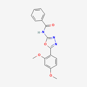 N-(5-(2,4-dimethoxyphenyl)-1,3,4-oxadiazol-2-yl)benzamide