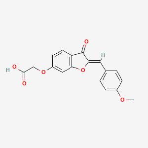 (Z)-2-((2-(4-methoxybenzylidene)-3-oxo-2,3-dihydrobenzofuran-6-yl)oxy)acetic acid