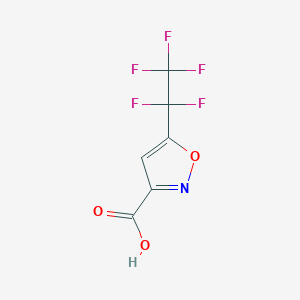 molecular formula C6H2F5NO3 B2952844 5-(五氟乙基)-1,2-恶唑-3-羧酸 CAS No. 2219369-63-6