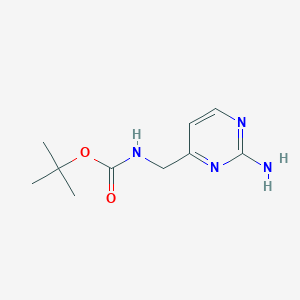 molecular formula C10H16N4O2 B2952855 2-Amino-4-[(Boc-amino)methyl]pyrimidine CAS No. 1338651-80-1