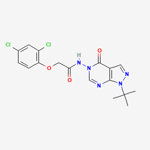 molecular formula C17H17Cl2N5O3 B2952856 N-(1-(叔丁基)-4-氧代-1H-吡唑并[3,4-d]嘧啶-5(4H)-基)-2-(2,4-二氯苯氧基)乙酰胺 CAS No. 899995-61-0