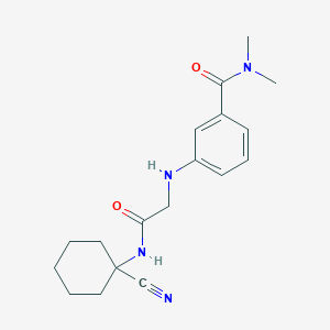 molecular formula C18H24N4O2 B2952857 3-({[(1-cyanocyclohexyl)carbamoyl]methyl}amino)-N,N-dimethylbenzamide CAS No. 1241659-15-3