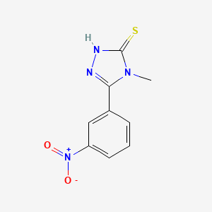molecular formula C9H8N4O2S B2952863 4-methyl-5-(3-nitrophenyl)-4H-1,2,4-triazole-3-thiol CAS No. 168968-59-0