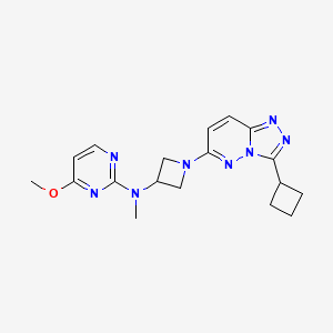 N-(1-{3-cyclobutyl-[1,2,4]triazolo[4,3-b]pyridazin-6-yl}azetidin-3-yl)-4-methoxy-N-methylpyrimidin-2-amine