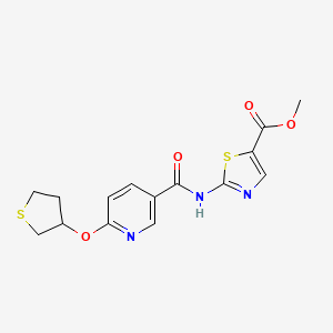 Methyl 2-(6-((tetrahydrothiophen-3-yl)oxy)nicotinamido)thiazole-5-carboxylate