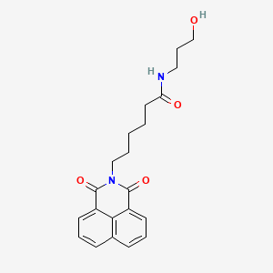 molecular formula C21H24N2O4 B2952875 6-(1,3-二氧代-1H-苯并[de]异喹啉-2(3H)-基)-N-(3-羟基丙基)己酰胺 CAS No. 300815-59-2