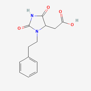 2-(2,5-Dioxo-3-phenethylimidazolidin-4-yl)acetic acid