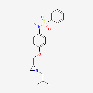 N-Methyl-N-[4-[[1-(2-methylpropyl)aziridin-2-yl]methoxy]phenyl]benzenesulfonamide