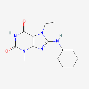 8-(Cyclohexylamino)-7-ethyl-3-methylpurine-2,6-dione