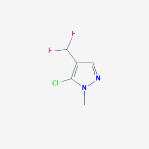 molecular formula C5H5ClF2N2 B2952886 5-chloro-4-(difluoromethyl)-1-methyl-1H-pyrazole CAS No. 1909337-29-6