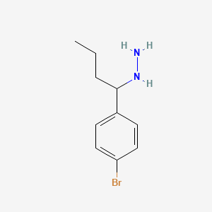 molecular formula C10H15BrN2 B2952887 1-(4-Bromophenyl)butylhydrazine CAS No. 1379326-40-5