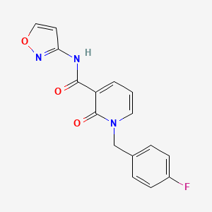 1-(4-fluorobenzyl)-N-(isoxazol-3-yl)-2-oxo-1,2-dihydropyridine-3-carboxamide