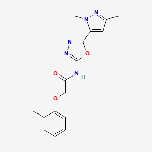 N-(5-(1,3-dimethyl-1H-pyrazol-5-yl)-1,3,4-oxadiazol-2-yl)-2-(o-tolyloxy)acetamide