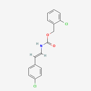 (2-chlorophenyl)methyl N-[(E)-2-(4-chlorophenyl)ethenyl]carbamate