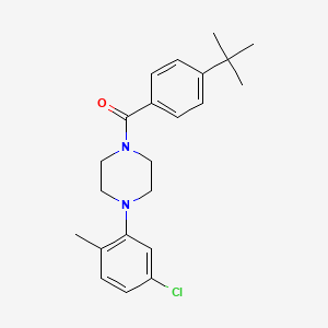 molecular formula C22H27ClN2O B2952896 4-(Tert-butyl)phenyl 4-(5-chloro-2-methylphenyl)piperazinyl ketone CAS No. 693800-01-0