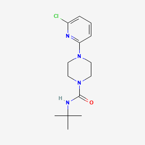 molecular formula C14H21ClN4O B2952897 N-(tert-butyl)-4-(6-chloro-2-pyridinyl)tetrahydro-1(2H)-pyrazinecarboxamide CAS No. 339107-28-7