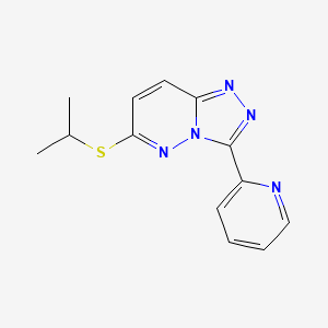 molecular formula C13H13N5S B2952902 6-(Isopropylthio)-3-(pyridin-2-yl)-[1,2,4]triazolo[4,3-b]pyridazine CAS No. 893123-50-7