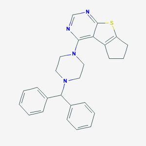 4-(4-benzhydryl-1-piperazinyl)-6,7-dihydro-5H-cyclopenta[4,5]thieno[2,3-d]pyrimidine