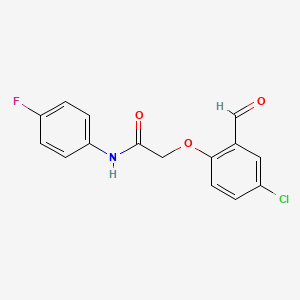 2-(4-chloro-2-formylphenoxy)-N-(4-fluorophenyl)acetamide