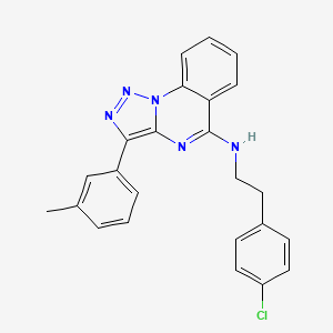 N-[2-(4-chlorophenyl)ethyl]-3-(3-methylphenyl)triazolo[1,5-a]quinazolin-5-amine