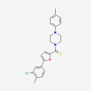 (5-(3-Chloro-4-methylphenyl)furan-2-yl)(4-(p-tolyl)piperazin-1-yl)methanethione