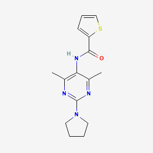 N-(4,6-dimethyl-2-(pyrrolidin-1-yl)pyrimidin-5-yl)thiophene-2-carboxamide