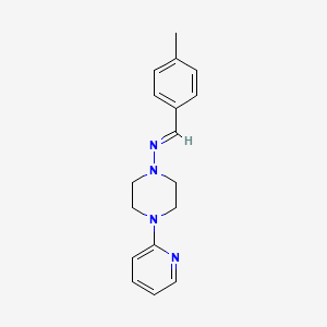 (E)-N-(4-methylbenzylidene)-4-(pyridin-2-yl)piperazin-1-amine