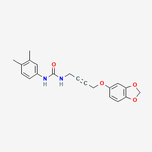 molecular formula C20H20N2O4 B2952935 1-(4-(苯并[d][1,3]二氧杂环-5-氧代)丁-2-炔-1-基)-3-(3,4-二甲苯基)脲 CAS No. 1448069-10-0
