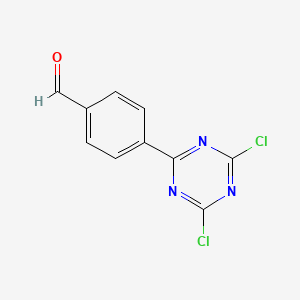 molecular formula C10H5Cl2N3O B2952936 4-(4,6-Dichloro-1,3,5-triazin-2-yl)benzaldehyde CAS No. 1342231-00-8