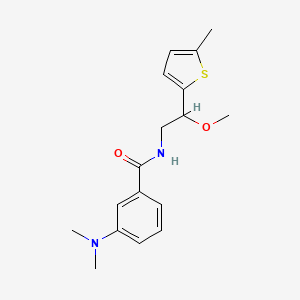 molecular formula C17H22N2O2S B2952940 3-(dimethylamino)-N-(2-methoxy-2-(5-methylthiophen-2-yl)ethyl)benzamide CAS No. 1797159-53-5