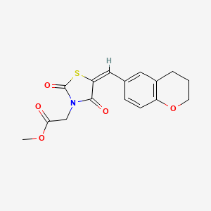 methyl [(5E)-5-(3,4-dihydro-2H-chromen-6-ylmethylidene)-2,4-dioxo-1,3-thiazolidin-3-yl]acetate