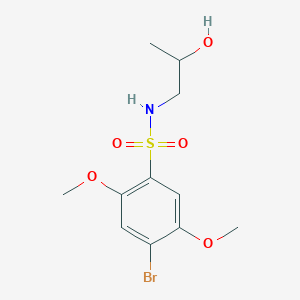 molecular formula C11H16BrNO5S B2952964 [(4-Bromo-2,5-dimethoxyphenyl)sulfonyl](2-hydroxypropyl)amine CAS No. 950253-84-6