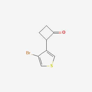 molecular formula C8H7BrOS B2952966 2-(4-Bromothiophen-3-yl)cyclobutan-1-one CAS No. 2375274-29-4