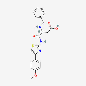 molecular formula C21H21N3O4S B2952968 N~2~-benzyl-N-[4-(4-methoxyphenyl)-1,3-thiazol-2-yl]-alpha-asparagine CAS No. 2096495-93-9