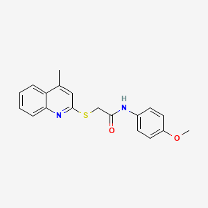 molecular formula C19H18N2O2S B2952978 N-(4-methoxyphenyl)-2-(4-methylquinolin-2-yl)sulfanylacetamide CAS No. 671198-75-7