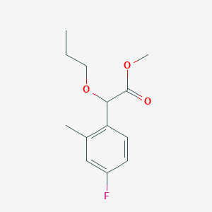 molecular formula C13H17FO3 B2952986 Methyl 2-(4-fluoro-2-methylphenyl)-2-propoxyacetate CAS No. 2138352-04-0