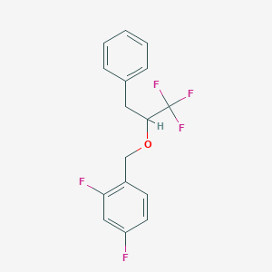 molecular formula C16H13F5O B2953016 1-[(1-Benzyl-2,2,2-trifluoroethoxy)methyl]-2,4-difluorobenzene CAS No. 257287-69-7