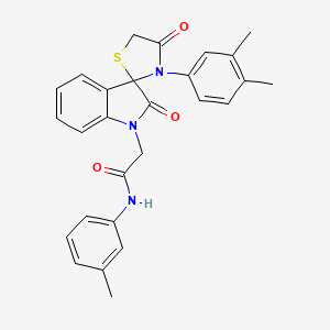 molecular formula C27H25N3O3S B2953019 2-(3'-(3,4-dimethylphenyl)-2,4'-dioxospiro[indoline-3,2'-thiazolidin]-1-yl)-N-(m-tolyl)acetamide CAS No. 894557-90-5