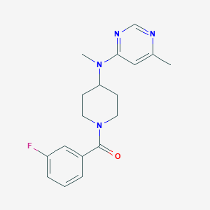 molecular formula C18H21FN4O B2953020 (3-Fluorophenyl)-[4-[methyl-(6-methylpyrimidin-4-yl)amino]piperidin-1-yl]methanone CAS No. 2415542-82-2