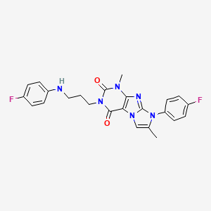 8-(4-fluorophenyl)-3-(3-((4-fluorophenyl)amino)propyl)-1,7-dimethyl-1H-imidazo[2,1-f]purine-2,4(3H,8H)-dione