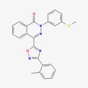 molecular formula C24H18N4O2S B2953038 4-[3-(2-methylphenyl)-1,2,4-oxadiazol-5-yl]-2-[3-(methylthio)phenyl]phthalazin-1(2H)-one CAS No. 1291855-39-4