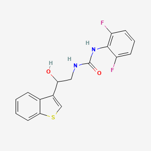 molecular formula C17H14F2N2O2S B2953047 3-[2-(1-benzothiophen-3-yl)-2-hydroxyethyl]-1-(2,6-difluorophenyl)urea CAS No. 2097929-96-7