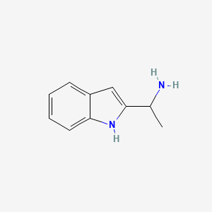 molecular formula C10H12N2 B2953051 1H-吲哚-2-甲胺，α-甲基- CAS No. 1270520-47-2