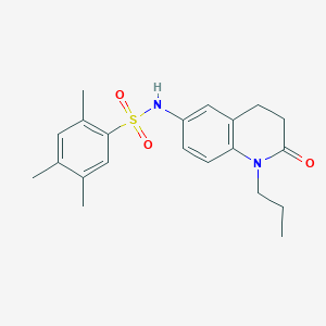 molecular formula C21H26N2O3S B2953054 2,4,5-trimethyl-N-(2-oxo-1-propyl-1,2,3,4-tetrahydroquinolin-6-yl)benzenesulfonamide CAS No. 951472-25-6