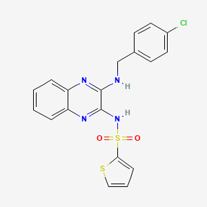 N-(3-{[(4-chlorophenyl)methyl]amino}quinoxalin-2-yl)thiophene-2-sulfonamide