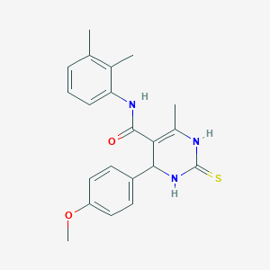 molecular formula C21H23N3O2S B295306 N-(2,3-dimethylphenyl)-4-(4-methoxyphenyl)-6-methyl-2-thioxo-1,2,3,4-tetrahydropyrimidine-5-carboxamide 