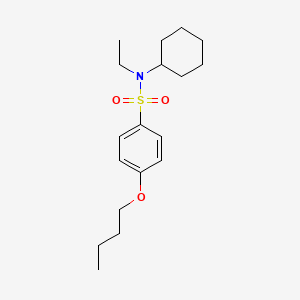 molecular formula C18H29NO3S B2953069 4-butoxy-N-cyclohexyl-N-ethylbenzene-1-sulfonamide CAS No. 496014-10-9