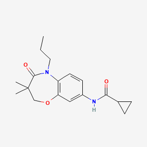 N-(3,3-dimethyl-4-oxo-5-propyl-2,3,4,5-tetrahydrobenzo[b][1,4]oxazepin-8-yl)cyclopropanecarboxamide